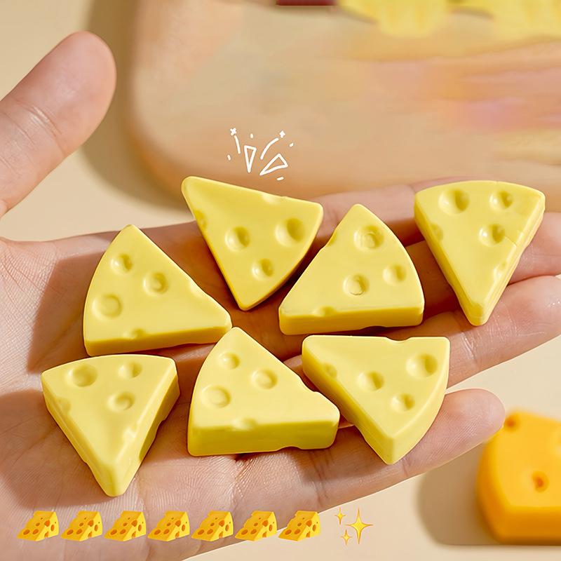 Simulation Cheese Eraser Soft School Supplies Clean Mess Free Stationary Office Student Rubber Eraser For Kids Gift