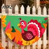 Autumn Garden Decor Fall Bunting Fan Flag for Outside 1.5 X 3ft Turkey Pumpkin Maple Thanksgiving Leaf Pattern Hanging Banner Harvest Buntings Theme