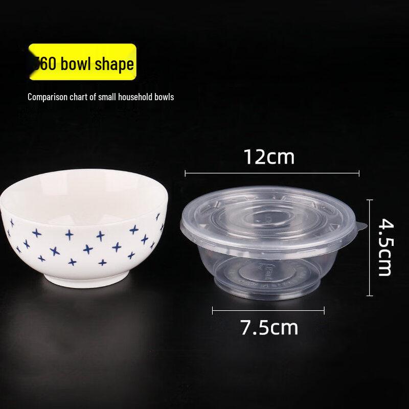 Zisiz Disposable Plastic Bowls with Lids