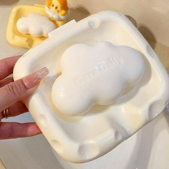 

High-End Cute Cheese Soap Dish and Storage Rack, Punch-Free for Bathroom