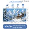 Snowy Mountain Cabin Garage Door Banner, Winter Wedding and Holiday Party Decor
