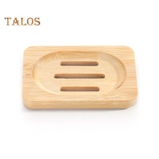 Suport Cutie Săpun Durabilitate Ridicată Nu se Deformează Ușor Ușor de Curățat Cutie Bambus Tăviță Suport Săpun Decorativ din Lemn cu Drenaj