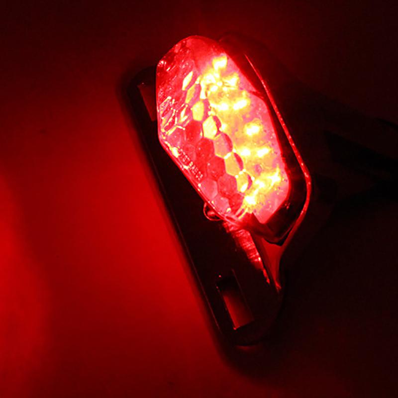 12V Universal Motorcycle LED Taillights Rear Tail Brake Stop Light Lamp With License Plate Mount for Harley Vintage Model