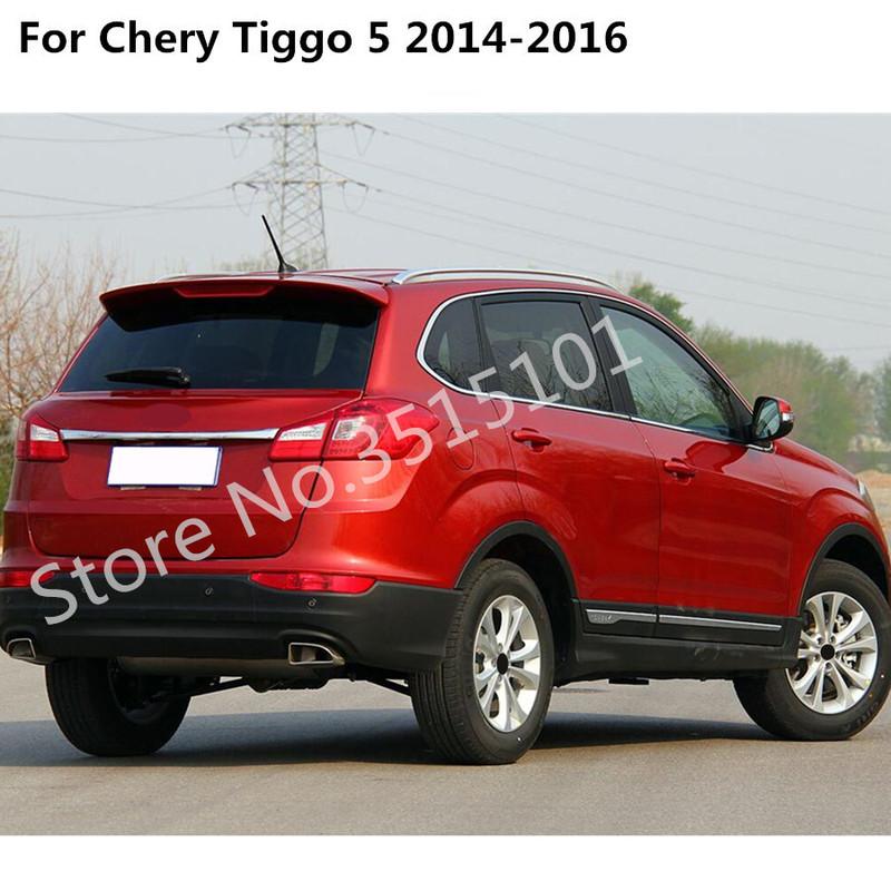 Car Body Cover ABS Plastic/Steel Rear Back Door Trunk Tailgate Frame Plate Trim For Chery Tiggo 5 Tiggo5 2014 2015 2016 2017