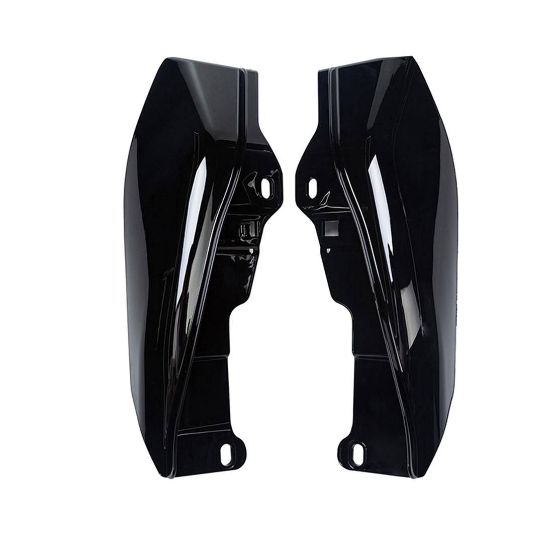 A03E-Motorcycle Gloss Black Mid-Frame Air Deflector Heat Shield For  Touring Electra Glide Street Road Glide 2009-2016 Bright Black