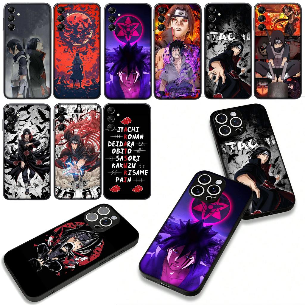 for Motorola Moto G54 G05 G24 G55 G75 G85 G15 G86 Power Edge 50 30 Fusion neo Pro Case Akatsuki Itachi Uchiha Sasuke Narutos
