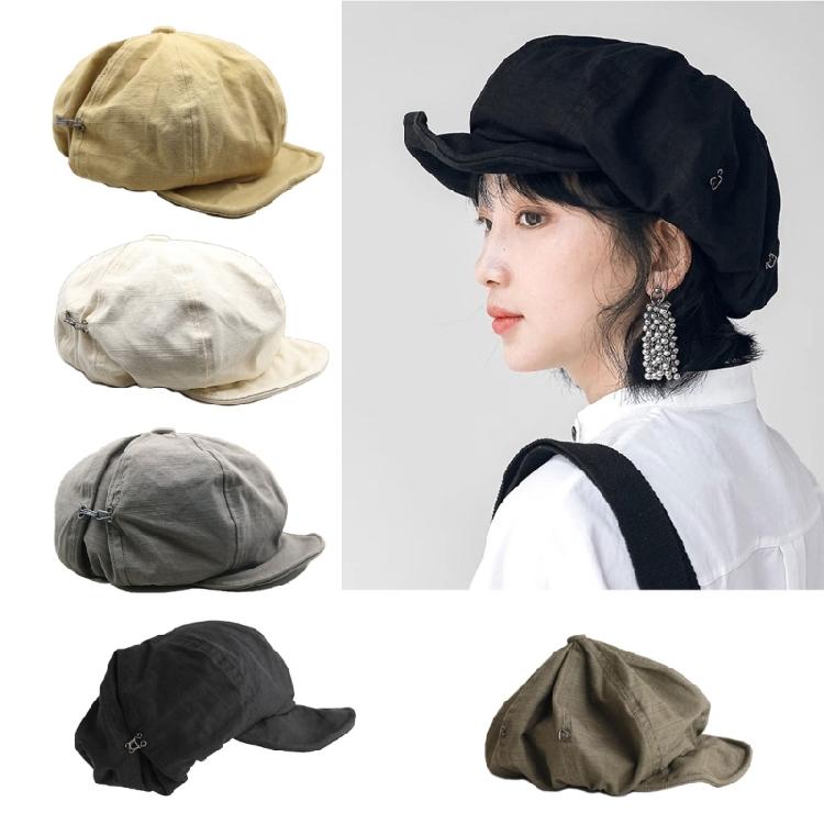 Trendy Berets Japanese Style Unisex Headwear Accessory for Women Men Cabbie Hat for Halloween Cosplay Party Outfit
