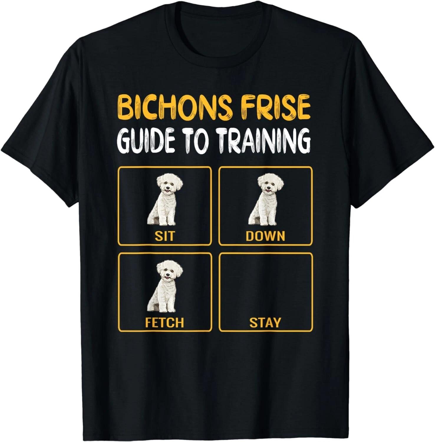 

Funny Bichons Frise Guide To Training Dog Obedience Trainer Gift Unisex T-Shirt L