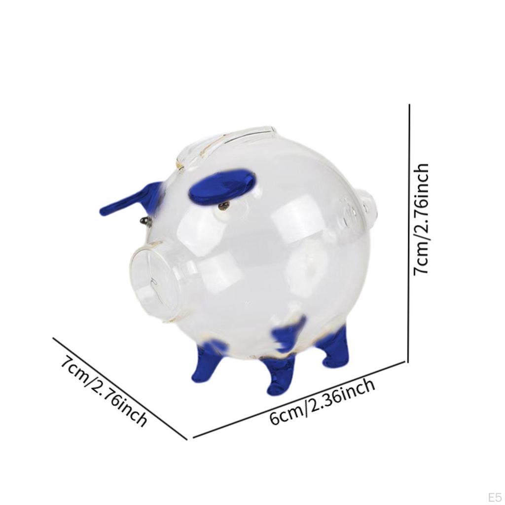 Piggy Creative Holder Clear Saving Pot Cute Animal Pig Money Bank Jar for Tabletop Home