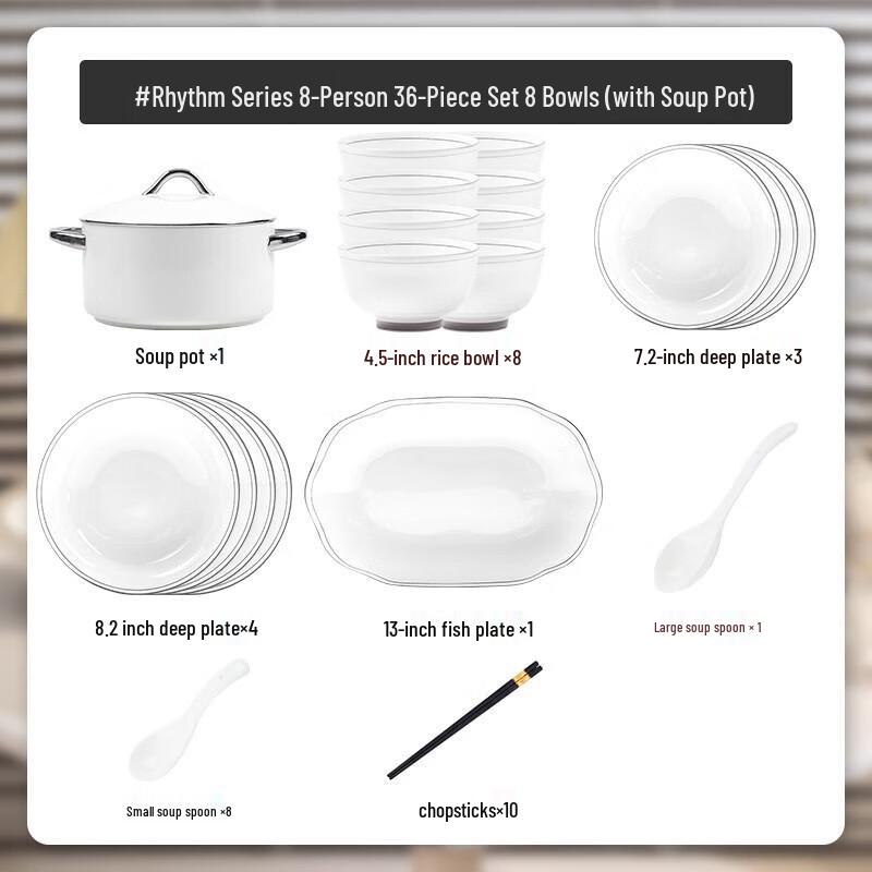 Mode Lanka Underglaze Ceramic Dinnerware Set