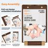 1PC Transparent Panel Price Display Board Walnut Wood Base Restaurant Tent Sign Holder Signs With Metal Finish Dinner A4 A5 A6