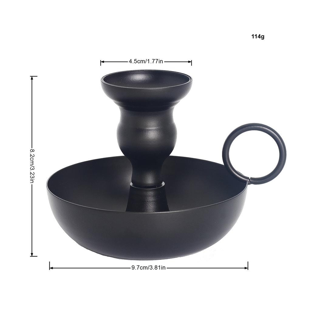 Matte Black Iron Taper Candle Holder for Taper Candles Single Head Candlestick for Wedding Dinning Party Table Candelabra