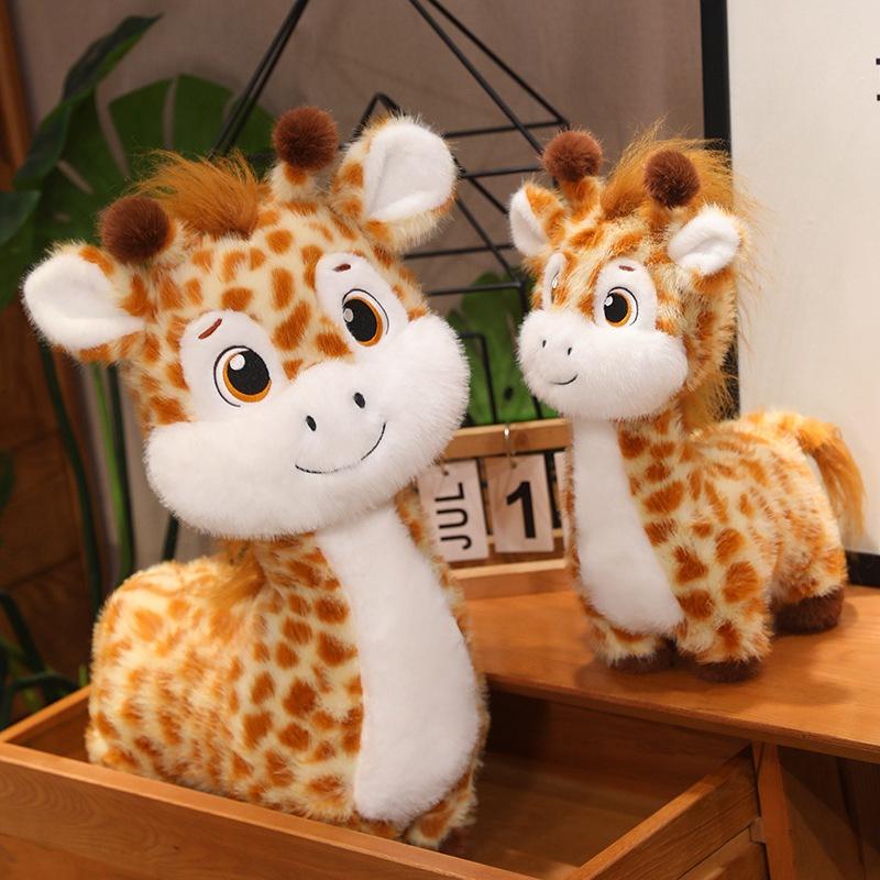 Giraffe Toys Plush Cartoon Animal Stuffed Dolls Room Decorations Gifts Kids