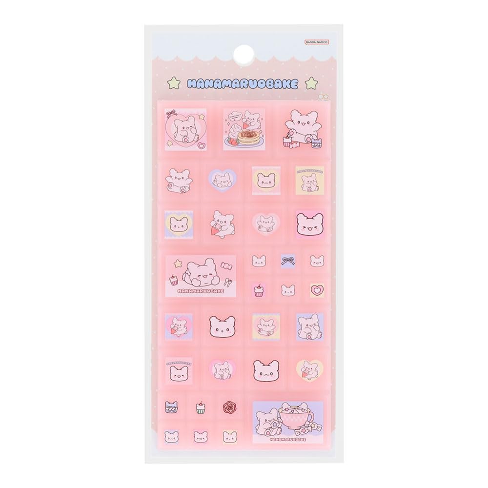 Stationery Hanamaru Obake Sanrio Characters Tile Plump S8814368 Sun-Star Sticker, Pink,