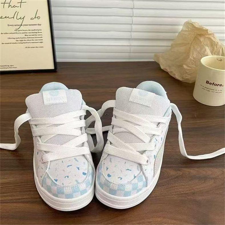 Корейская версия клюквенной цветовой гаммы нишевые кеды женские ins тренд весенние хлебные туфли 35