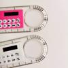 2PCS Multifunctional Calculator 4-in-1 Designed Solar Calculator with Ruler Magnifier and Protractor Gift for Student