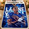 Flannel BlanketLamine Yamal Custom Name Text Personalized Soft Warm Throw Blanket Home Decor Gift