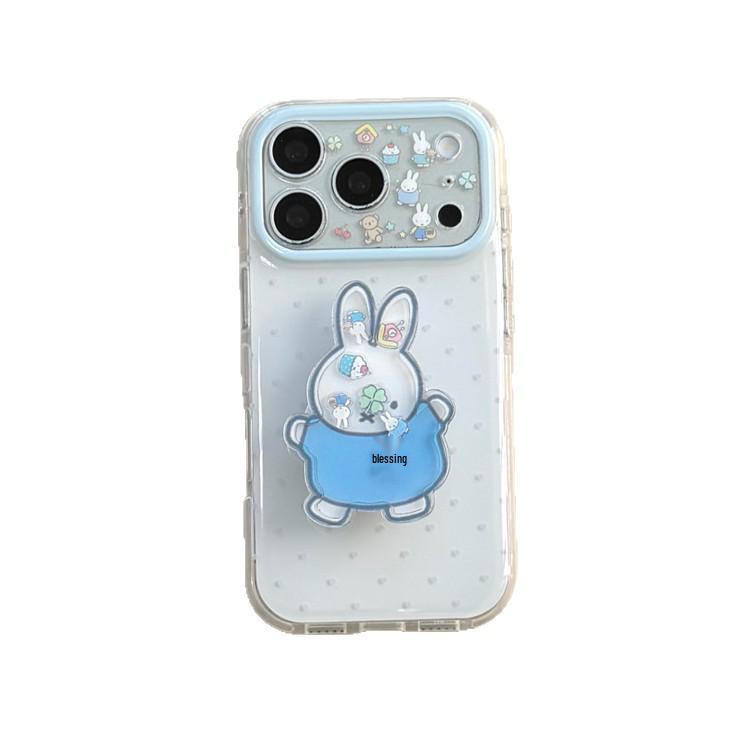 Adorable Rabbit Stand Case for iPhone 17/16 Pro Max/15 Pro