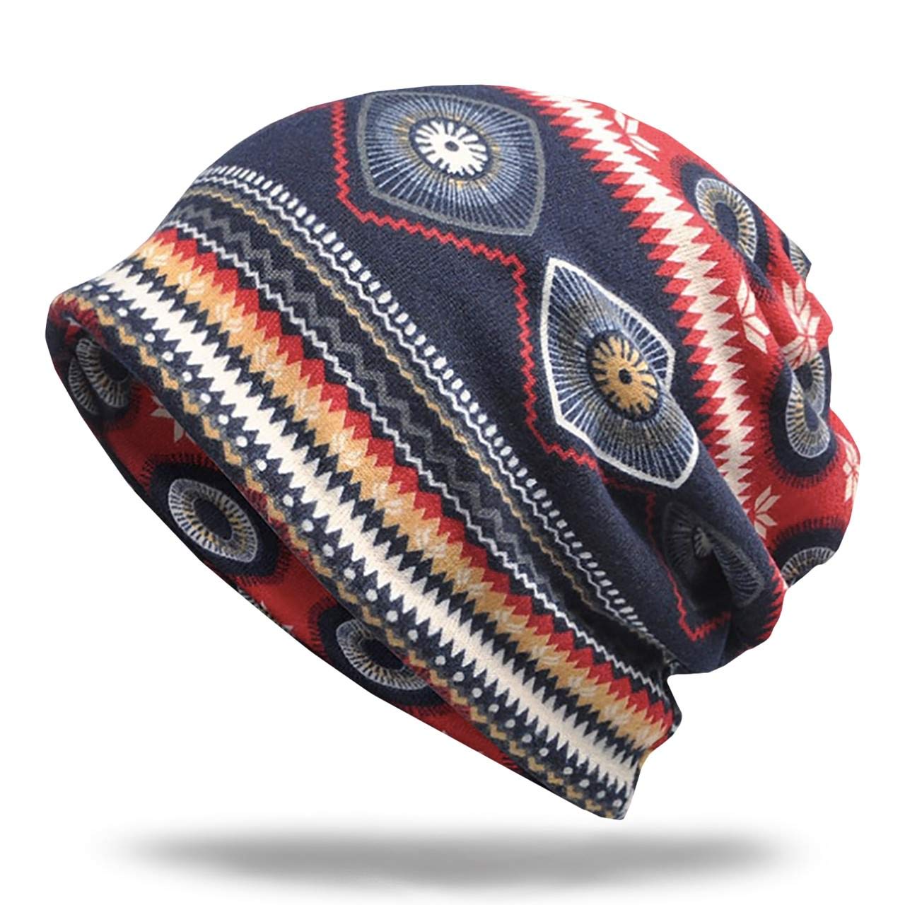 

WHITE FANG knit ethnic knit for men and CA048 hat, cap, 2way, women, (design B)