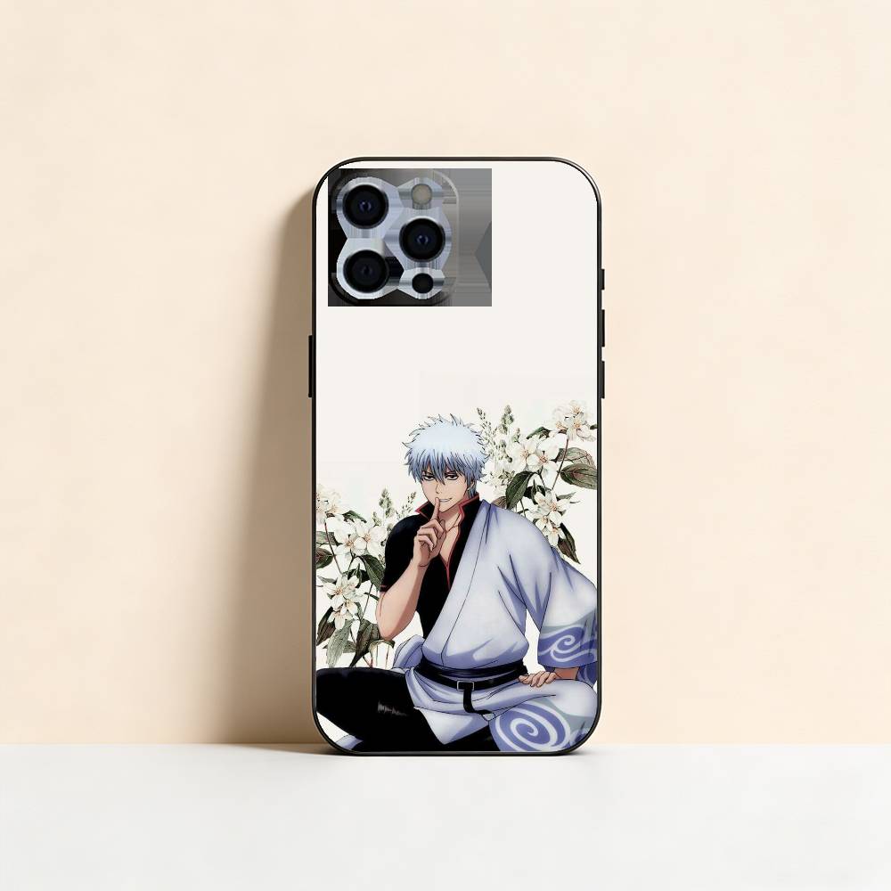 Gintama Gintoki Sakata Phone Case For iPhone 17, 16,15,14,13,12,11 Plus,Pro Max, Others Soft Black Cover iPhone12
