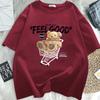 Cartoon Bear Short Sleeve Tshirt Women Loose Top Fashion Korean Style Tee