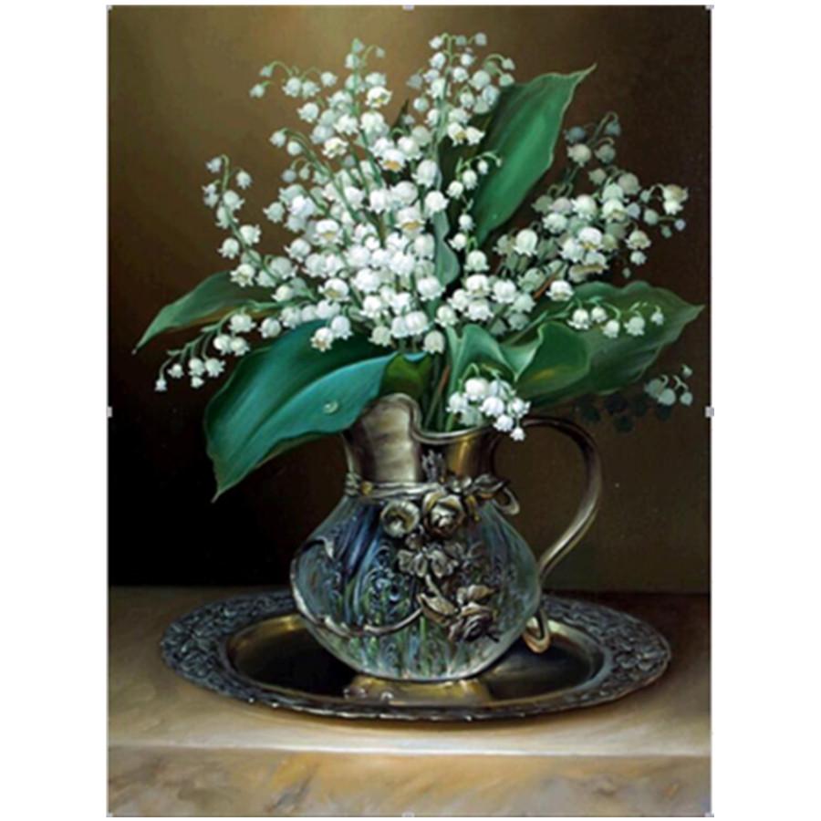 

Повний 5D Diy Алмазний живопис Різні квіти Мозаїка Вишивка Вишивка хрестиком Домашній декор Ручна робота Подарунок 30x40cm