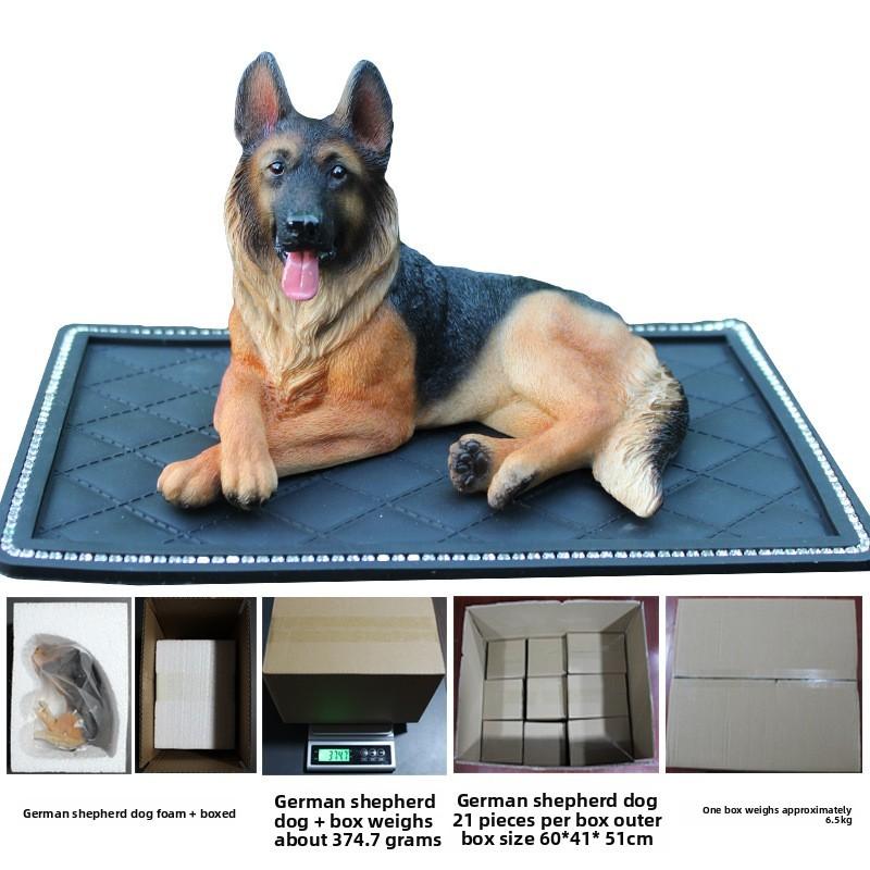 German Shepherd Resin Animal Figurine For Car Interior Decoration And Gift Giving