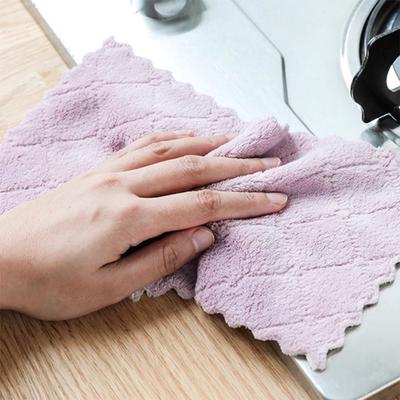 The Dishcloth Does Not Lose Hair, the Dishtowel Is Thickened and the Coral Velvet Is Double-sided To Remove Oil
