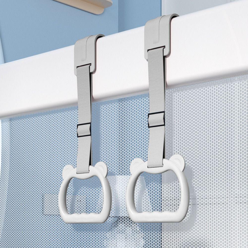 

Hanging Ring Baby Crib Hooks Stroller Toy Ring Pull Ring for Playpen Pendants сірий