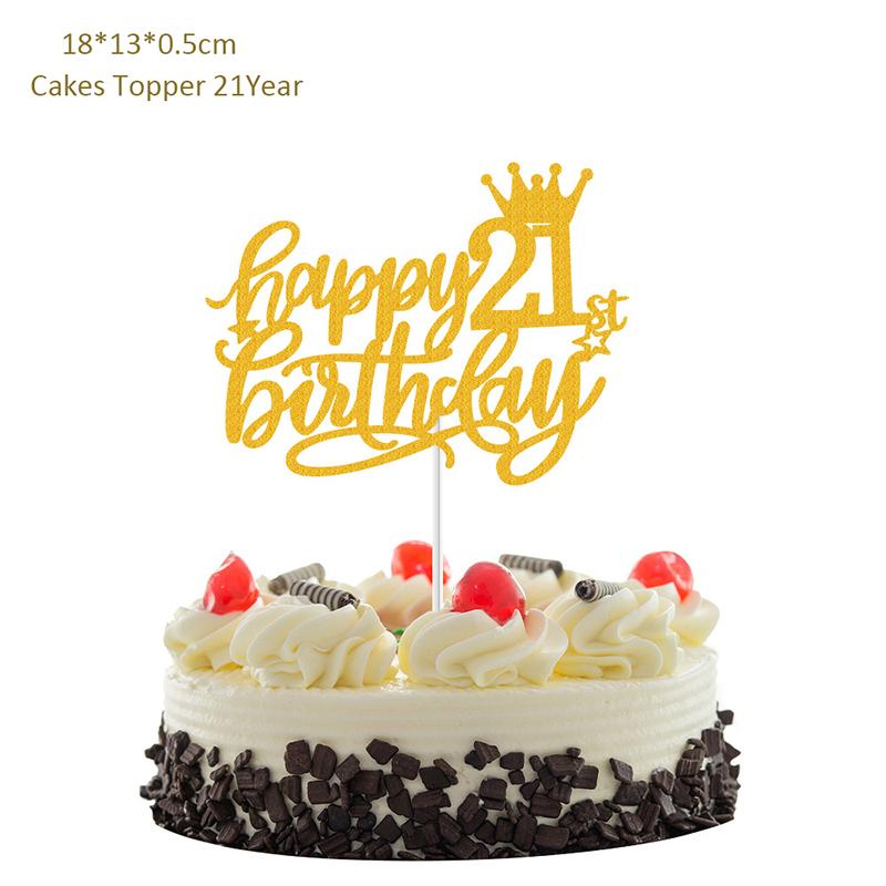 Alles Gute zum Geburtstag Kuchen Dekoration 13 16 18 21 30 40 50 60 70 Jahre Geburtstag Kuchen Topper Erwachsene Party Backen Dessert Dekor liefert