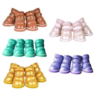 4Pcs/Set Winter Pet Dog Shoes Waterproof Warm Dog Snow Boots Non Slip Casual Shoes For Small Dogs Chihuahua Teddy Pet Product