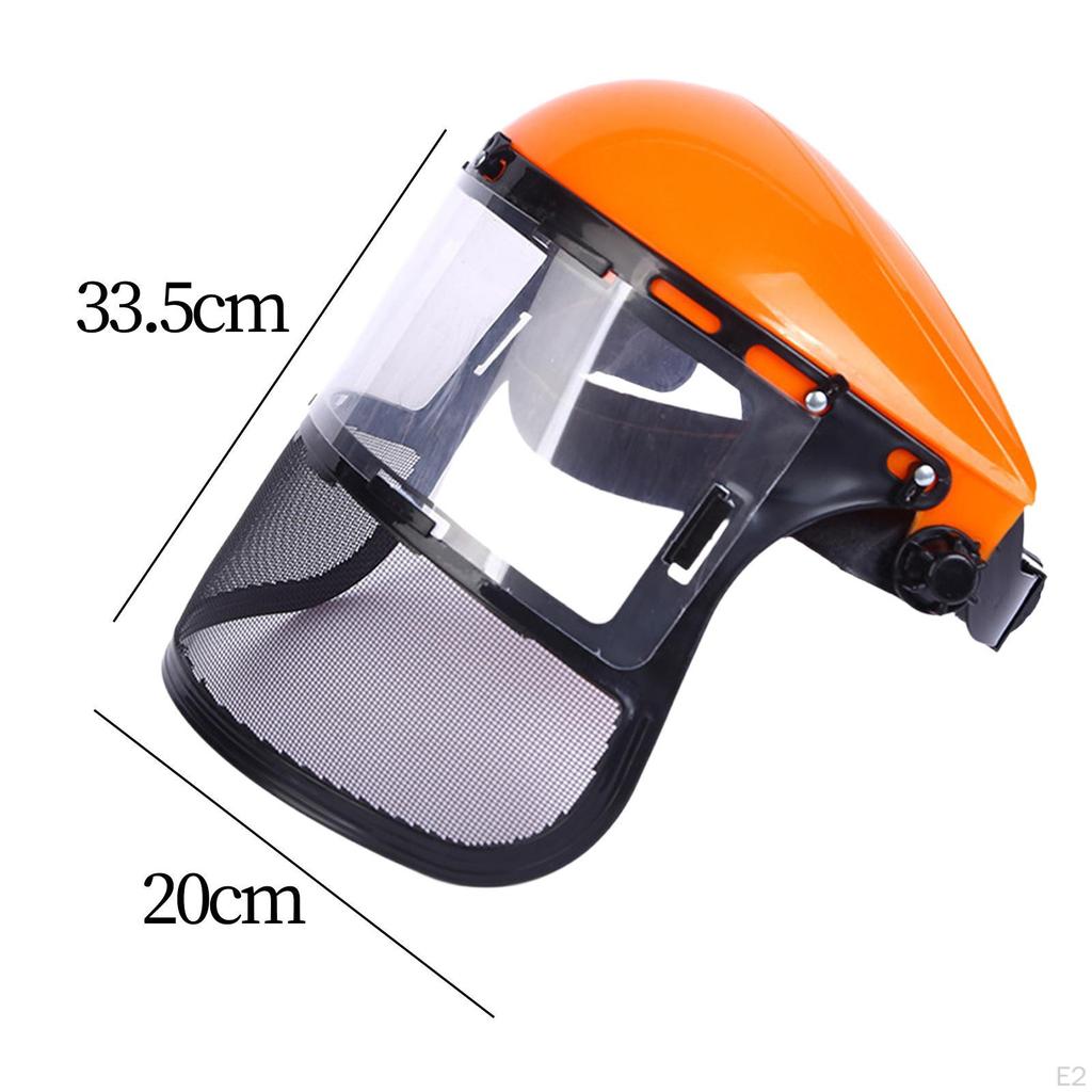 Ochranný štít na obličej s motorovou pilou, sečení kartáčů, ochranný štít na obličej, ochranný povrch, helma, síťovaný štít pro terénní úpravy