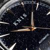 KNIS Aventurin Automatisk Ur til Safir Læder 10 ATM Vand Mekanisk Blå Rose Blå Japanskfremstillet Mænd, Krystal, Rem, Modstandsdygtig, Urværk,