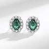 2026 Emerald Fashion Women's Zircon Ring Gemstone Pendant Necklace Earring Set Jewelry