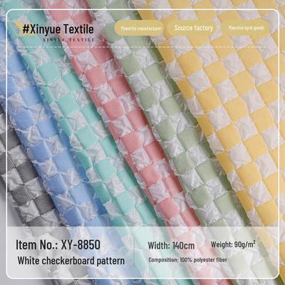 White Checkerboard Anti-Wrinkle Fabric Pet Bed & Fashion Luggage Craft Fabric