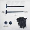 Indoor Outdoor General Purpose Cable Tie Buckles Releasable UV Resista 50Pcs Nylon Cable Zip Self Locking Heavy Duty Zip Ties