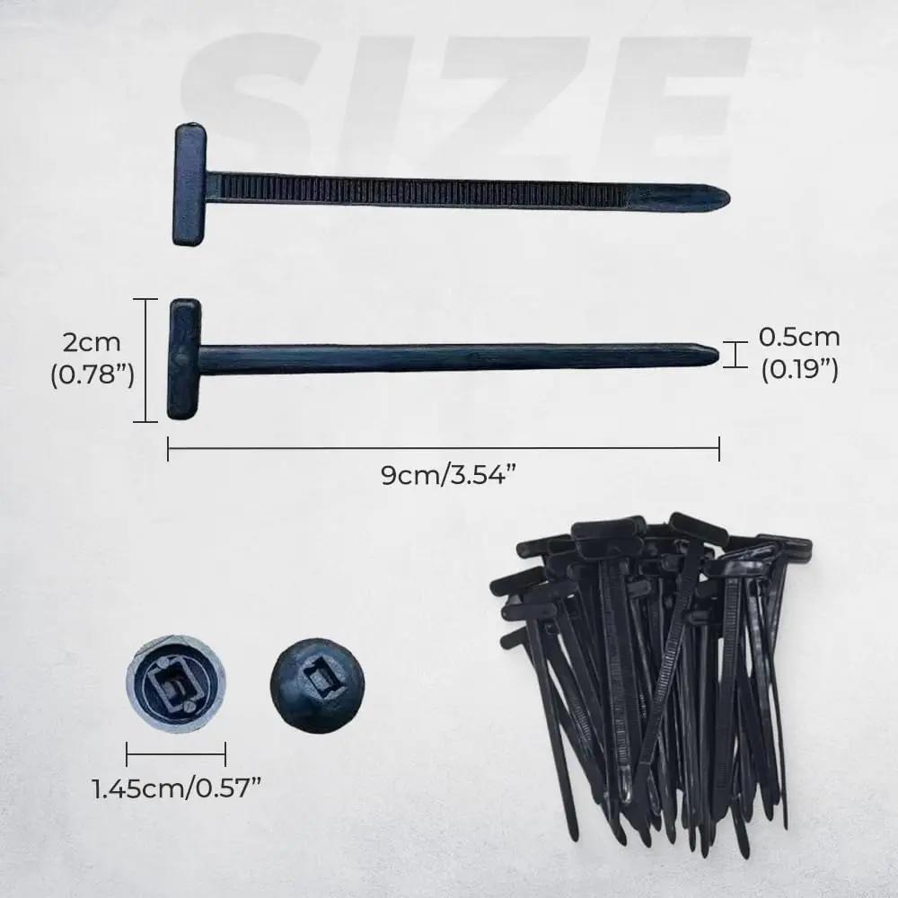 Indoor Outdoor General Purpose Cable Tie Buckles Releasable UV Resista 50Pcs Nylon Cable Zip Self Locking Heavy Duty Zip Ties