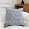 New Simple Pillows Morandi Color Geometric Jacquard Chenille Pillow Case Sofa Living Room Backrest