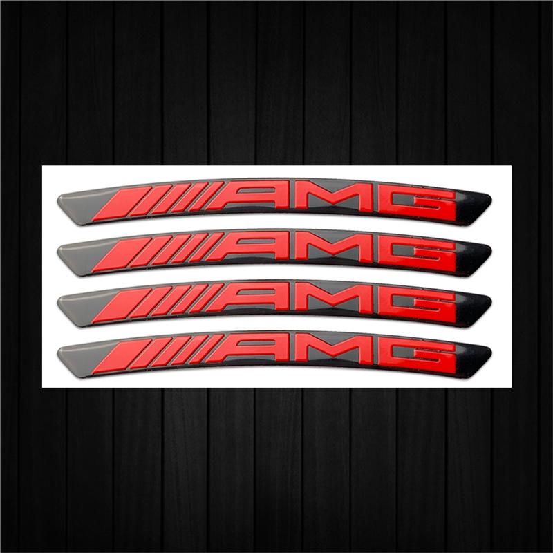 4Pc Auto Wheel Hub Badge Tire Rim Stickers Accessories Car Styling for Mercedes Benz AMG W204 W124 W210 W205 W211 W203 W212 W211