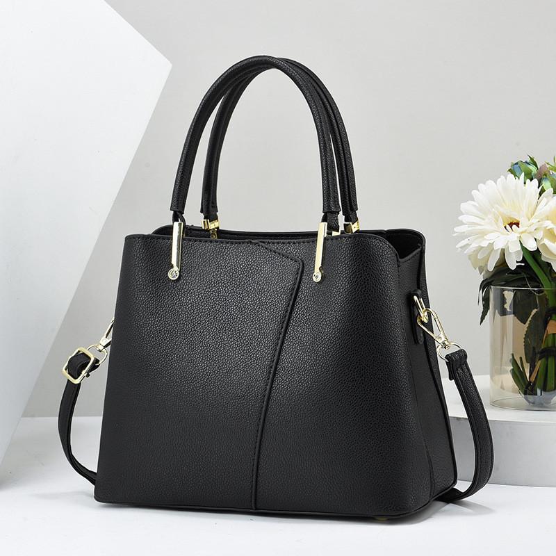 

Middle-aged Lady Bag 2023 New Mother-in-law Wedding Red Wedding Bag Urban Minimalist Style Big Bucket Bag чёрный