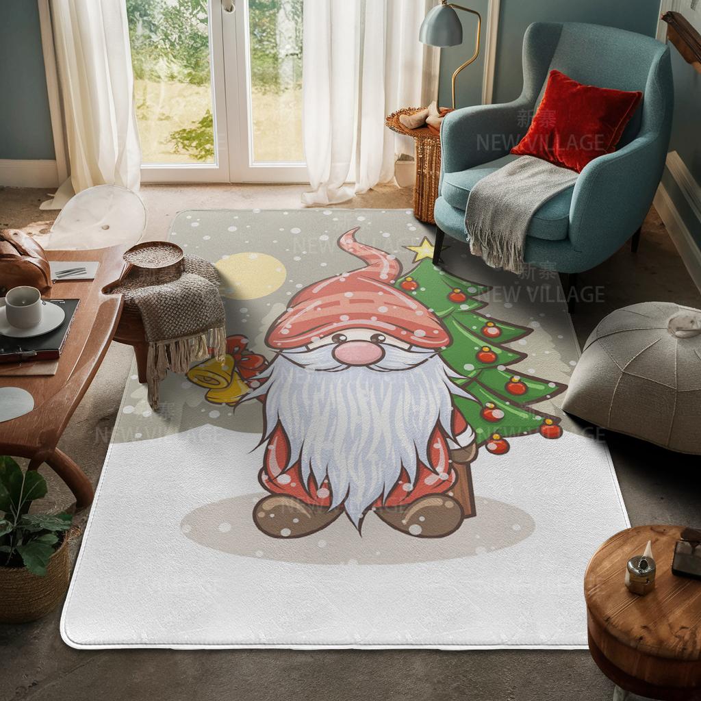 House Entrance Carpet Home Door Mat Living Room Bath Foot Bathroom Non-slip Water Absorption Rugs Bath Merry Christmas Winter