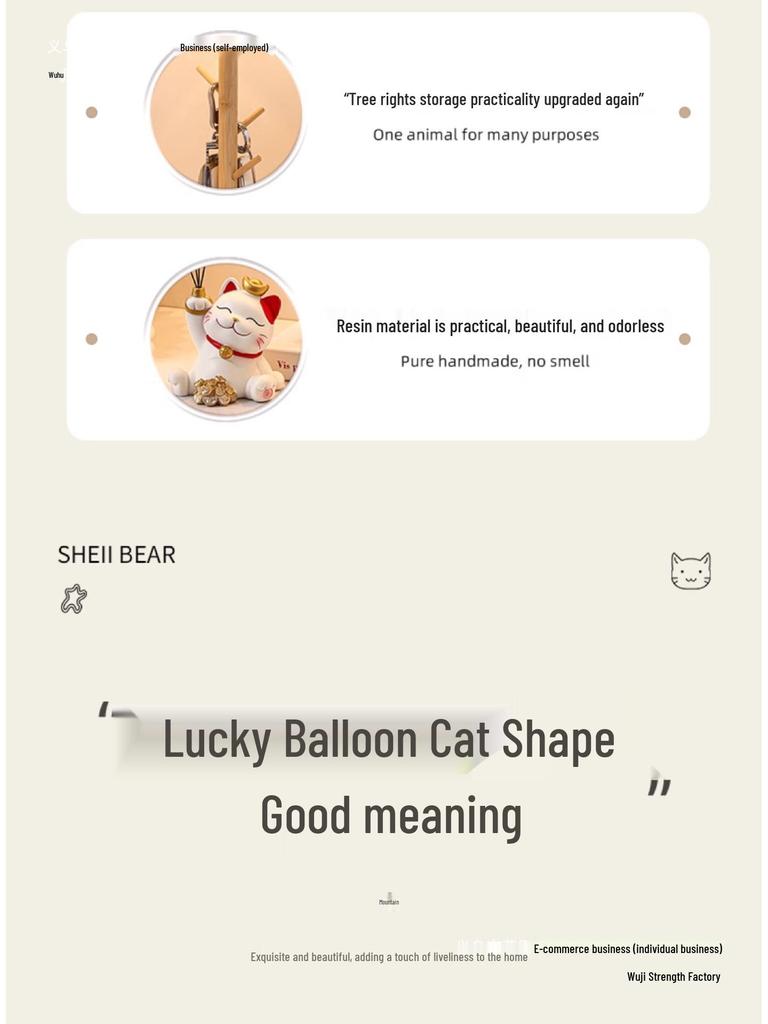 Cat Figurine - Perfect for Home Entry, Living Room, Wine Cabinet, or Shoe Cabinet Decoration; Ideal Housewarming Gift