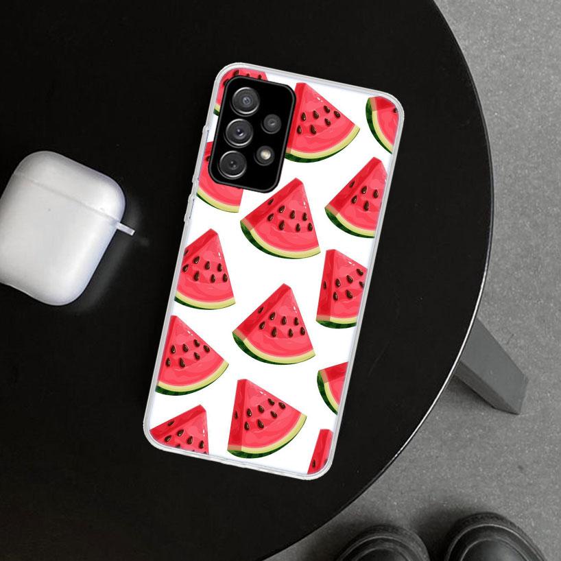 Watermelon Summer Fruit Phone Case Cover for Samsung Galaxy A12 A22 A32 A52 A72 A02S A51 A50S A31 A20S A10S Note 20 Ultra 10 Plu