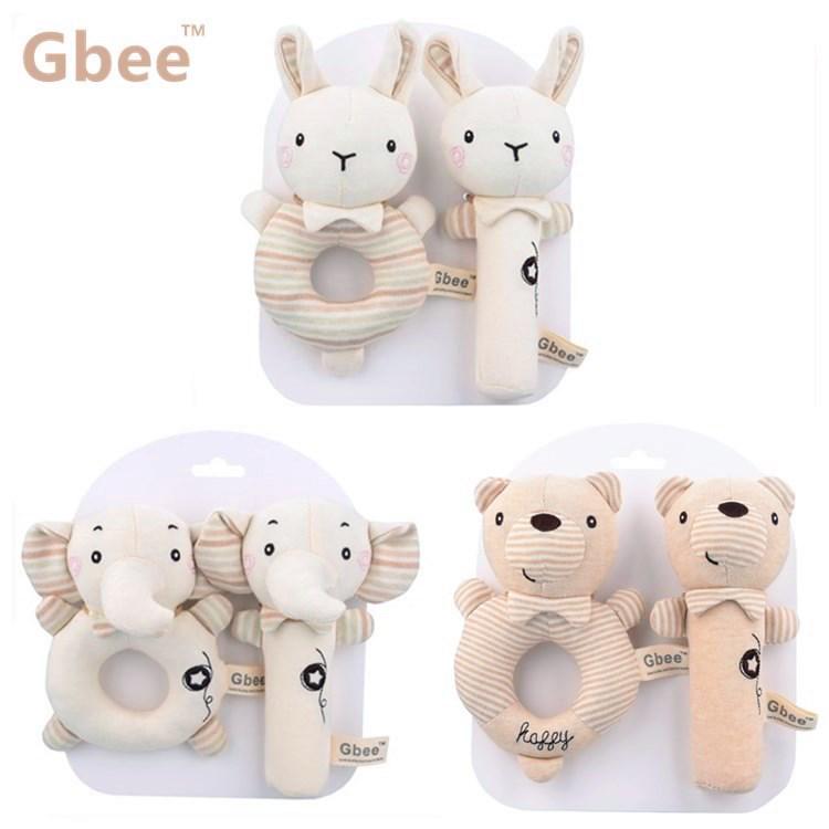 Gbee Organic Cotton Baby Rattle - Newborn Soothing Toy 0-1 Year