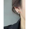 Cold Wind Silver Metal Three-Dimensional Diamond Niche Style Ear Clip