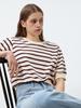 RENNESMIA Striped Crop Sweatshirt_Ivory