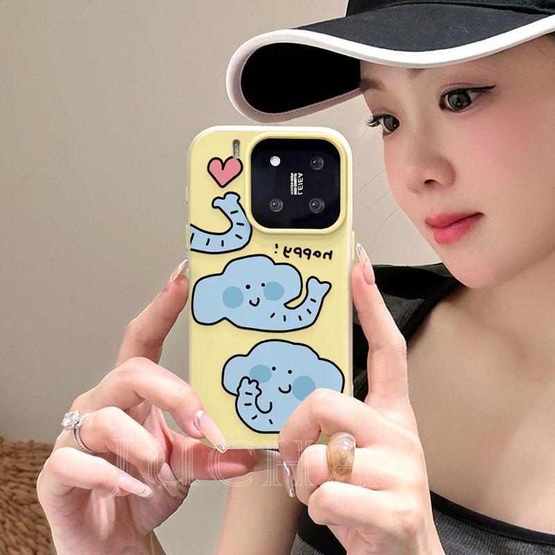 Xiaomi 17 Pro Max Cute Cartoon Elephant Phone Case for Women - Anti-Fall Design