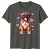 Dog Hearts Bubblegum Valentines Day Graphic Tee Unisexs Unisexs Unisex Top