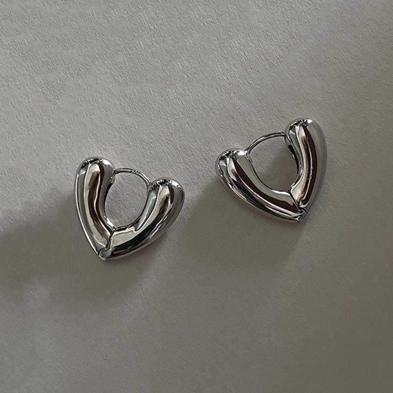 Luxury Top Quality Smooth Star Zircon Hoop Earrings for Women Girls Metal Chunky Sun Rhinestone Ear Buckle Punk Y2K Jewelry