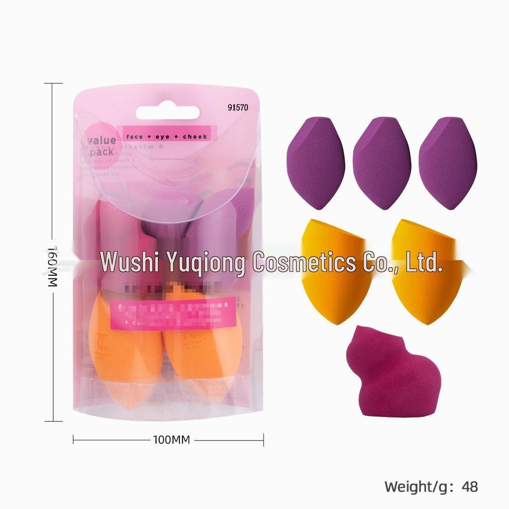 American RT Series 1997 Makeup Brush & Sponge Set: Includes Blush, Blending, Eyeshadow Brushes & Beauty Sponge, Exclusive for Foreign Trade.